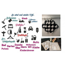 Stickserie ITH - Putztücher Putzlappen